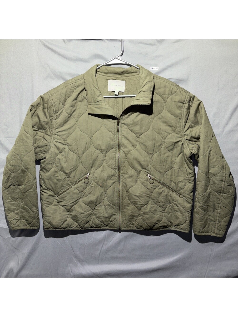 EUC!! 💕Lucky Brand Quilted Puffer Jacket Womens Large Green